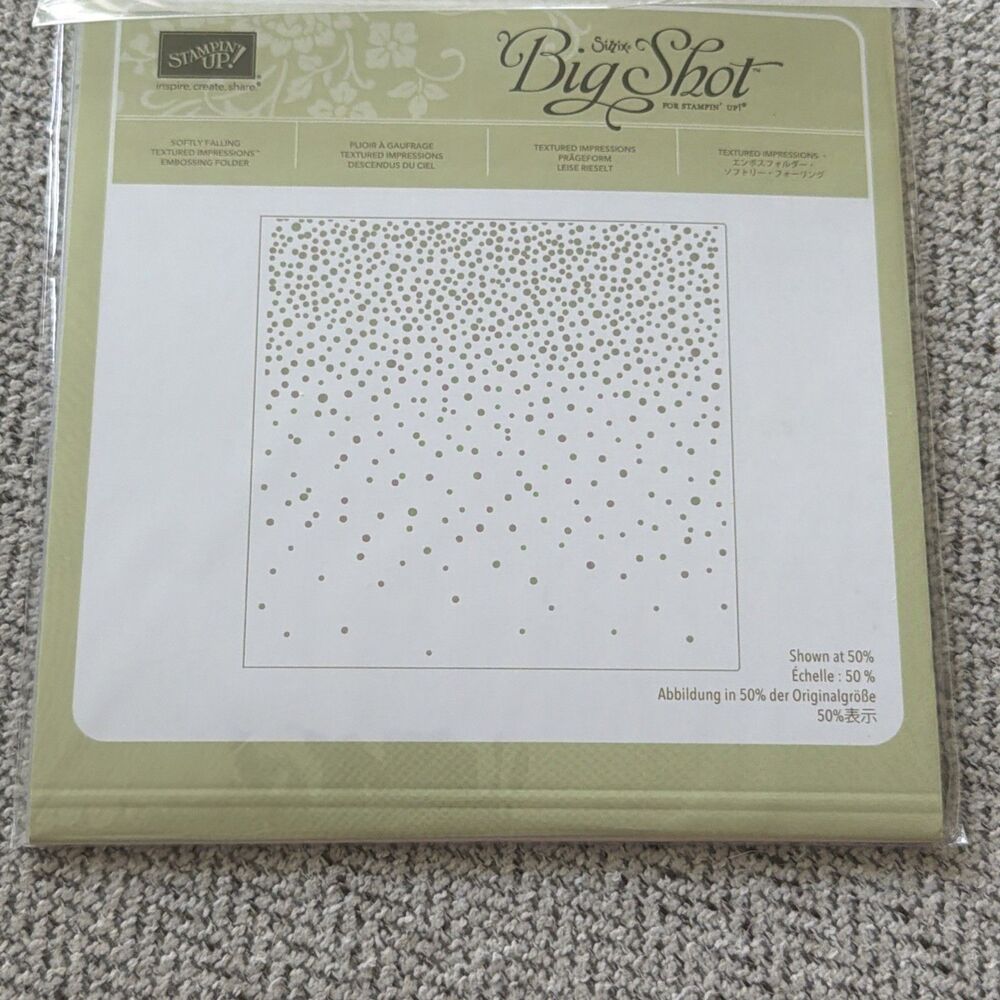 Stampin'Up! Textured Impressions SOFTLY FALLING Embossing Folder